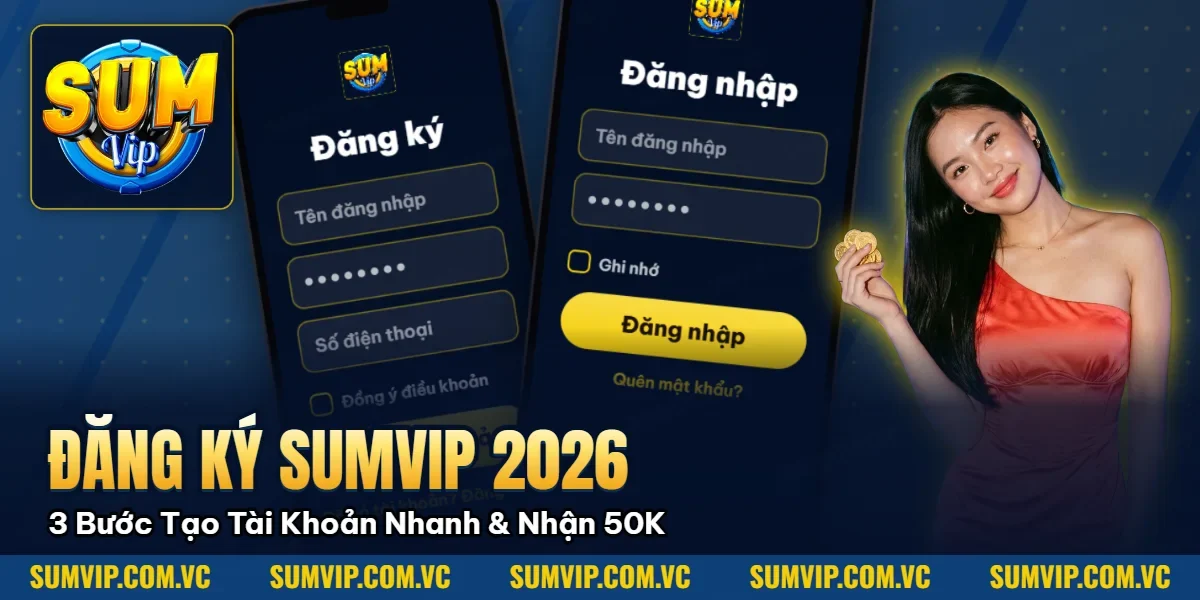 Đăng Ký Sumvip 2026: 3 Bước Tạo Tài Khoản Nhanh Nhất & Nhận 50K Đăng Ký Sumvip 2026: 3 Bước Tạo Tài Khoản Nhanh Nhất & Nhận 50K